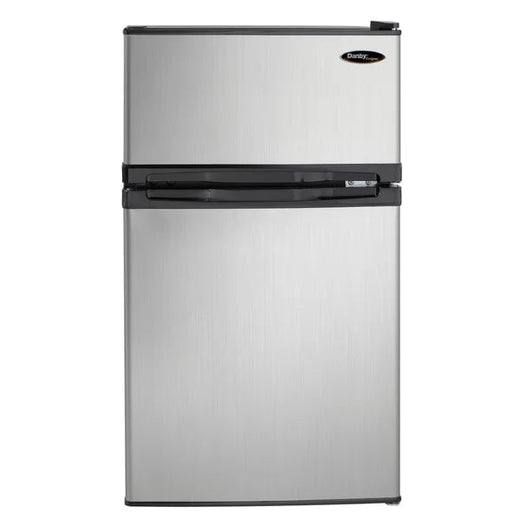 Danby Designer 3.1 cu. ft. Dual Door Compact Fridge with Freezer in Stainless-steel Look