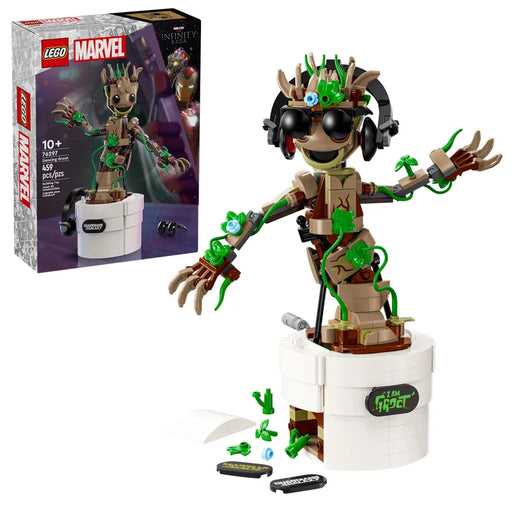 LEGO Marvel Dancing Groot, Animated Guardians of the Galaxy Toy 76297